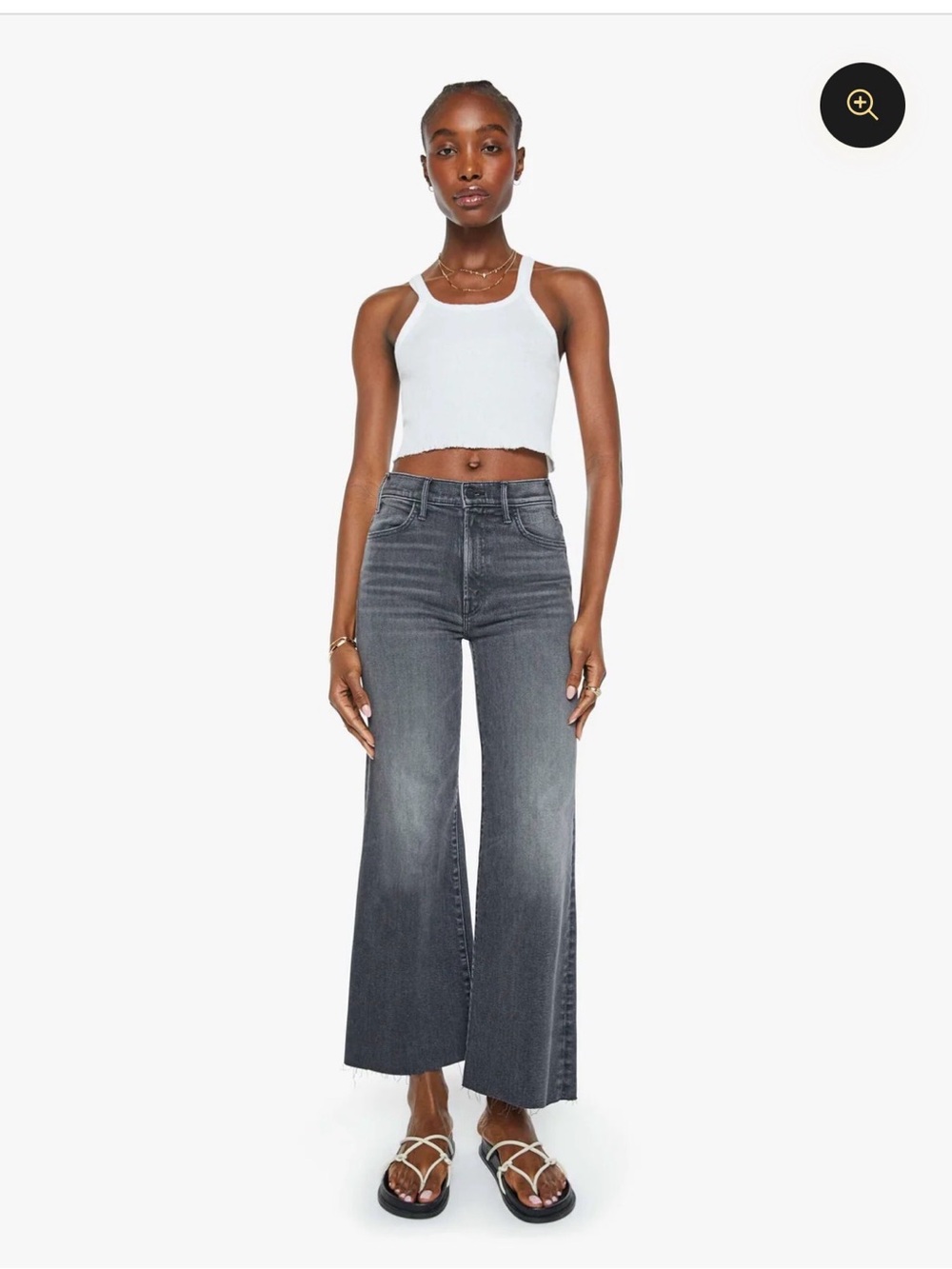 MOTHER -Hustler Roller Ankle Fray in Call it a Night